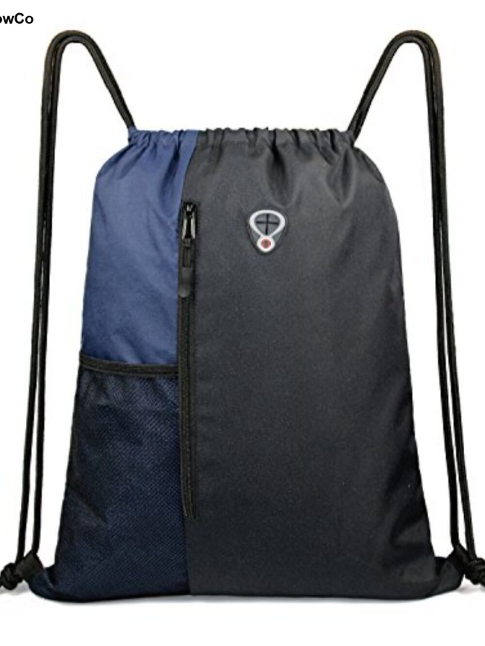 BeeGreen Drawstring Backpack Gym Sack with Zipper Pockets Mesh Water Bottle
